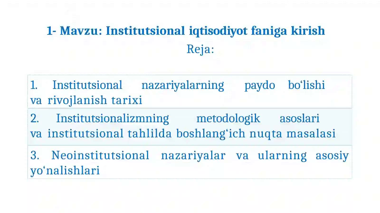 Institutsional iqtisodiyot 3