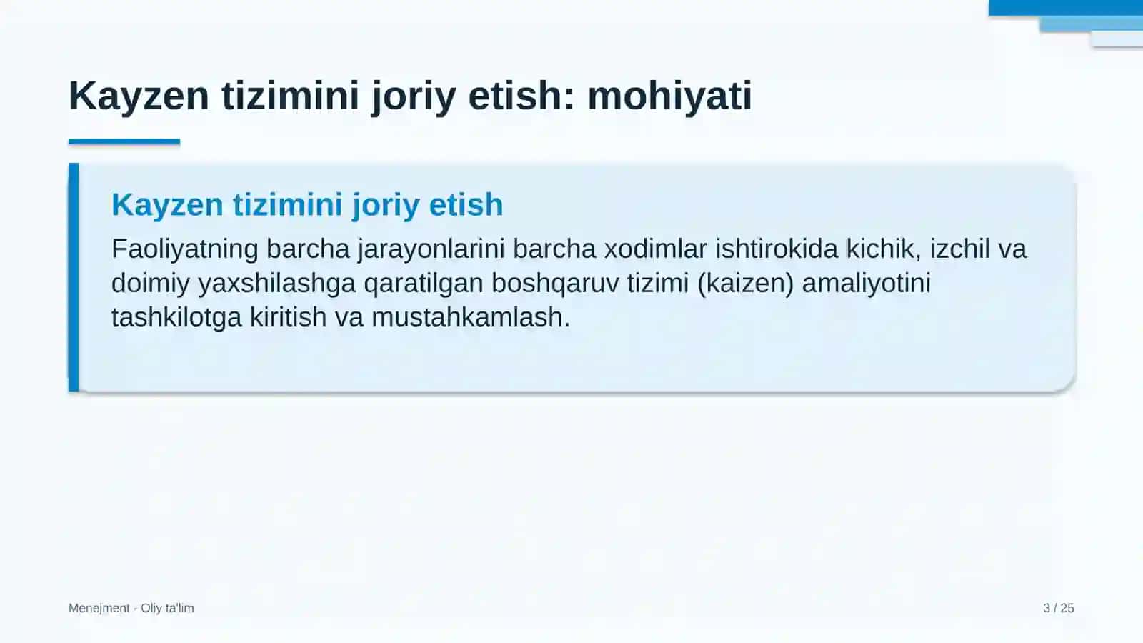 Konteyner tashishda kayzen tizimini joriy etish 3
