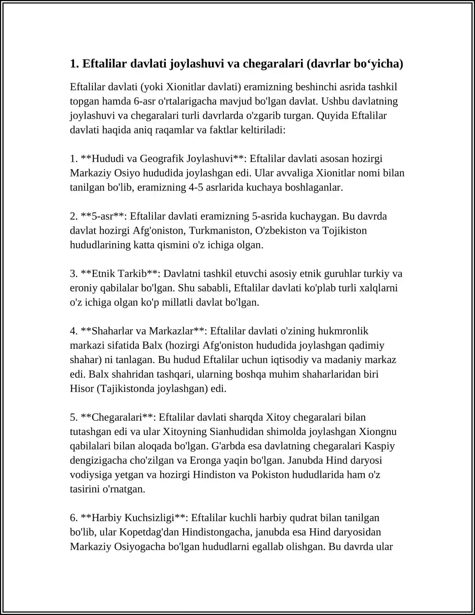 EFTALILAR DAVLATI TARIXIY GEOGRAFIYASI 3
