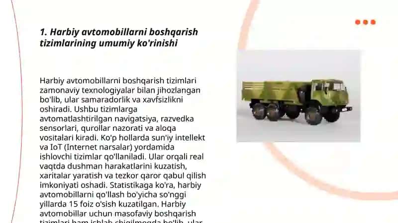 Harbiy avtomobillarni boshqarish tizimlari 3