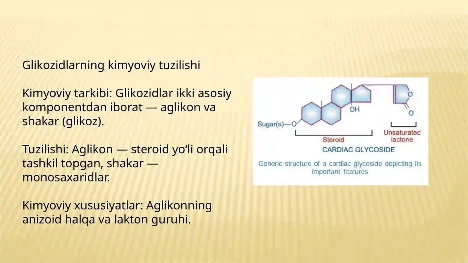 Yurak glikozidlarining kimyoviy tuzilishi va ahamiyati 3