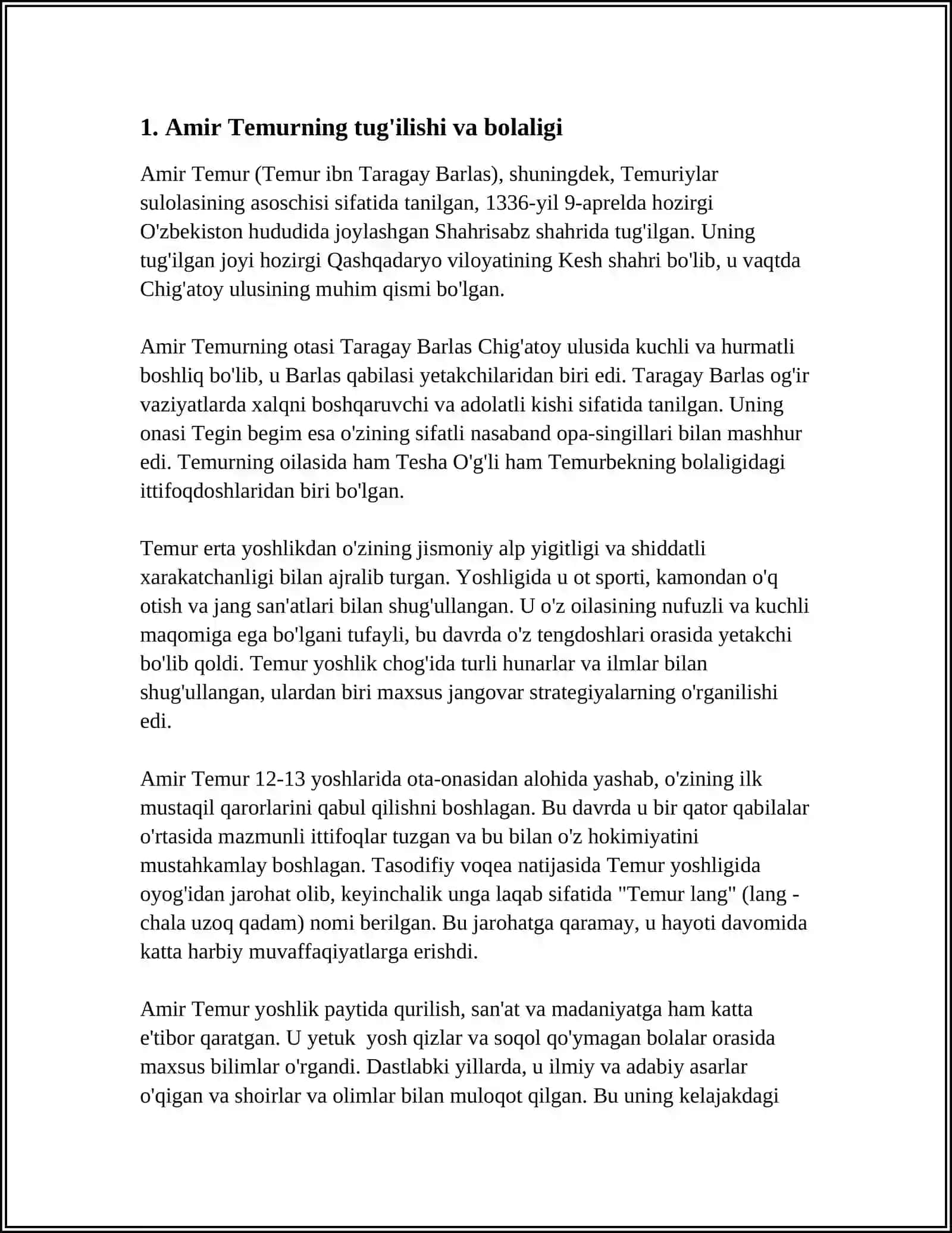 AMIR TEMUR 3