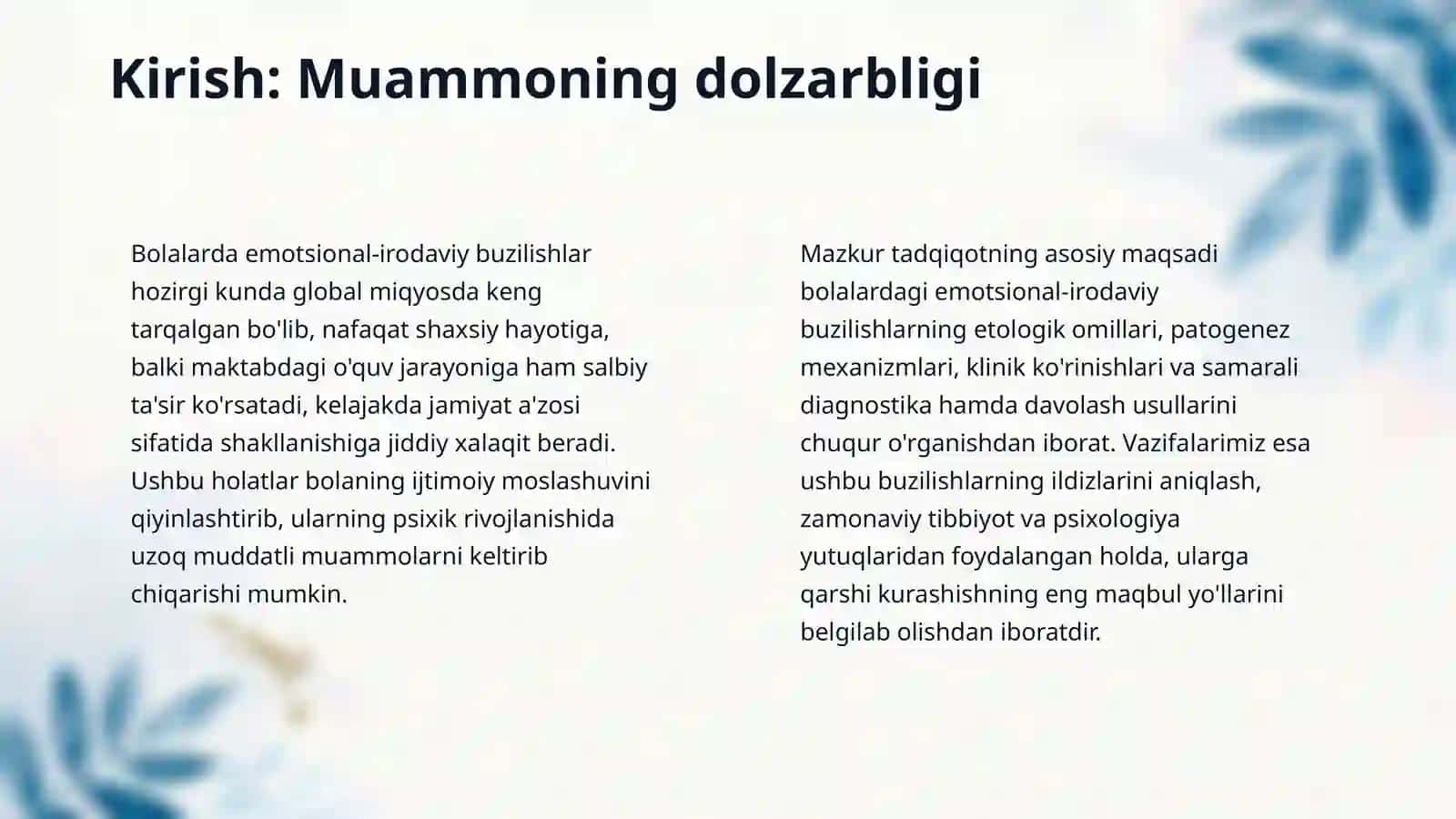 Bolalarda ematsional irodaviy buzilishlar 3