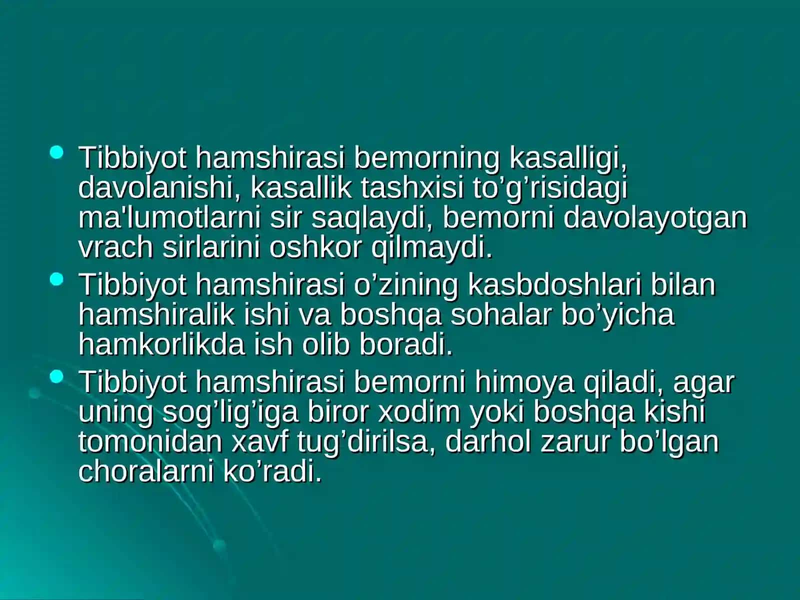 Tibbiyot hamshirasi va bemor huquqlari 3