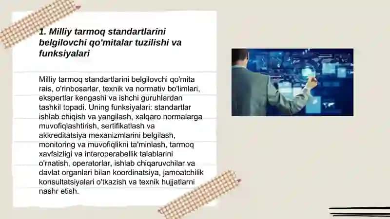 Milliy tarmoq standartlarini belgilovchi qo'mitalar 3