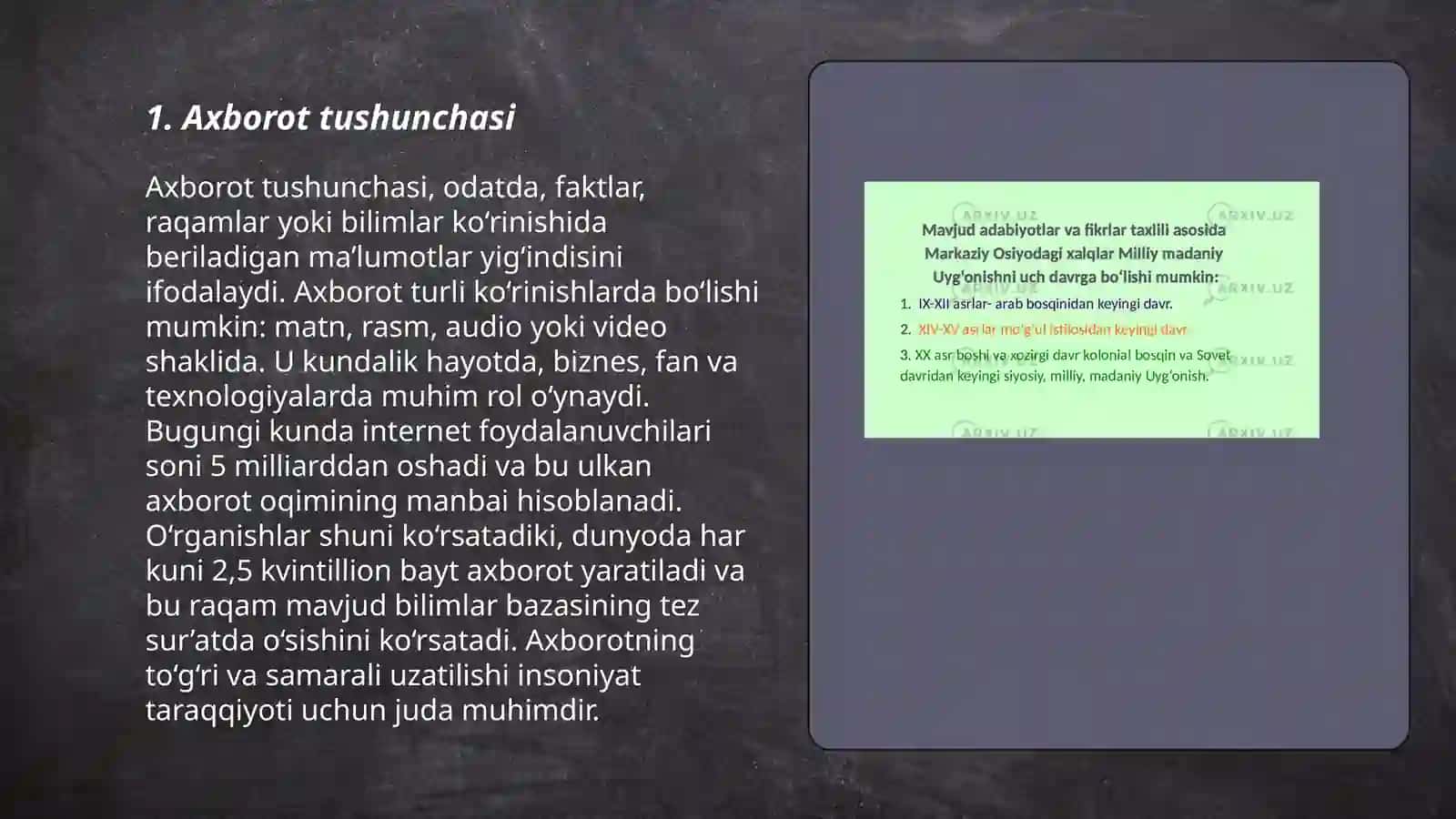 Axborot va uning xususiyatlari olchov birlliklari 3
