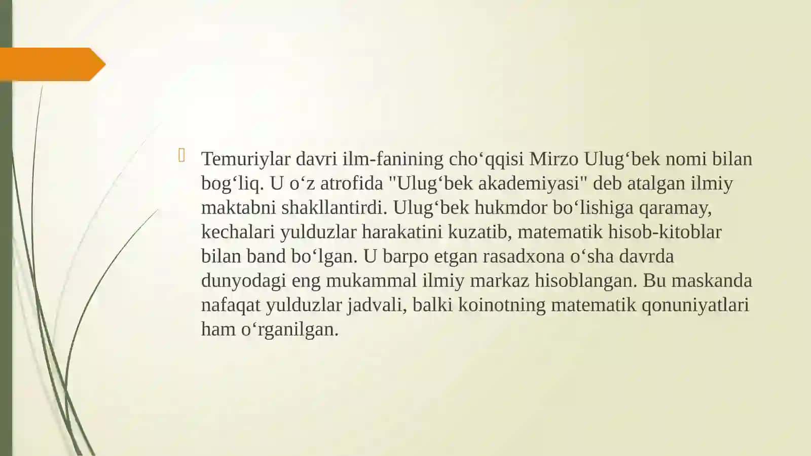 Markaziy Osiyoda Amir Temur va Temuriylar davrida fan taraqqiyoti 3