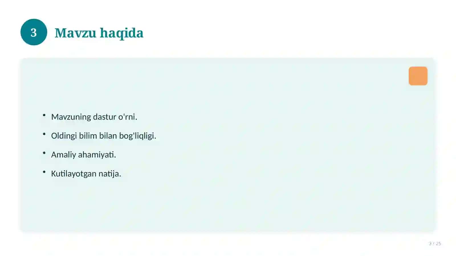 Ingliz tili fanidan 4-sinf uchun ochiq dars ishlanmasi 3