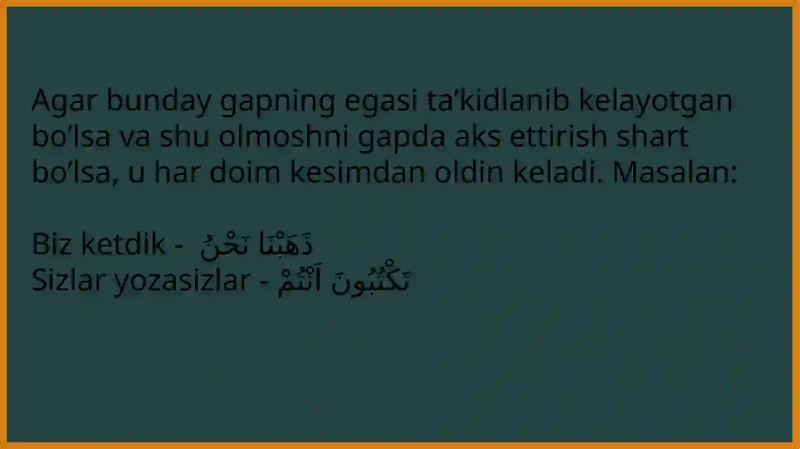 Fe’l kesimli gap 3