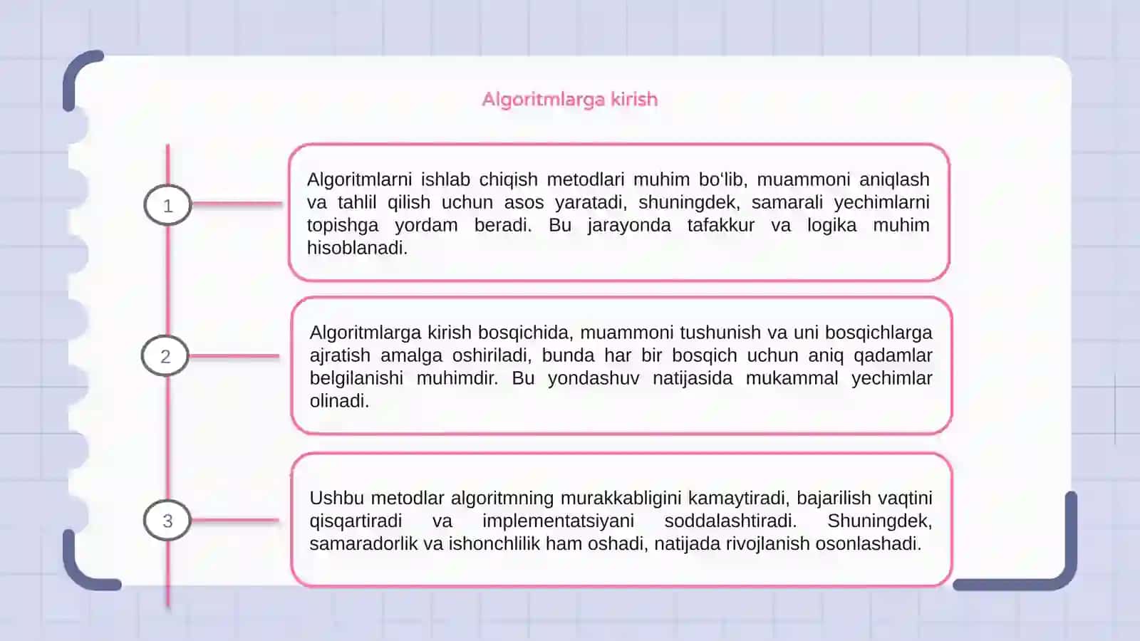 Algoritimni ishlab chiqish metodlari 3