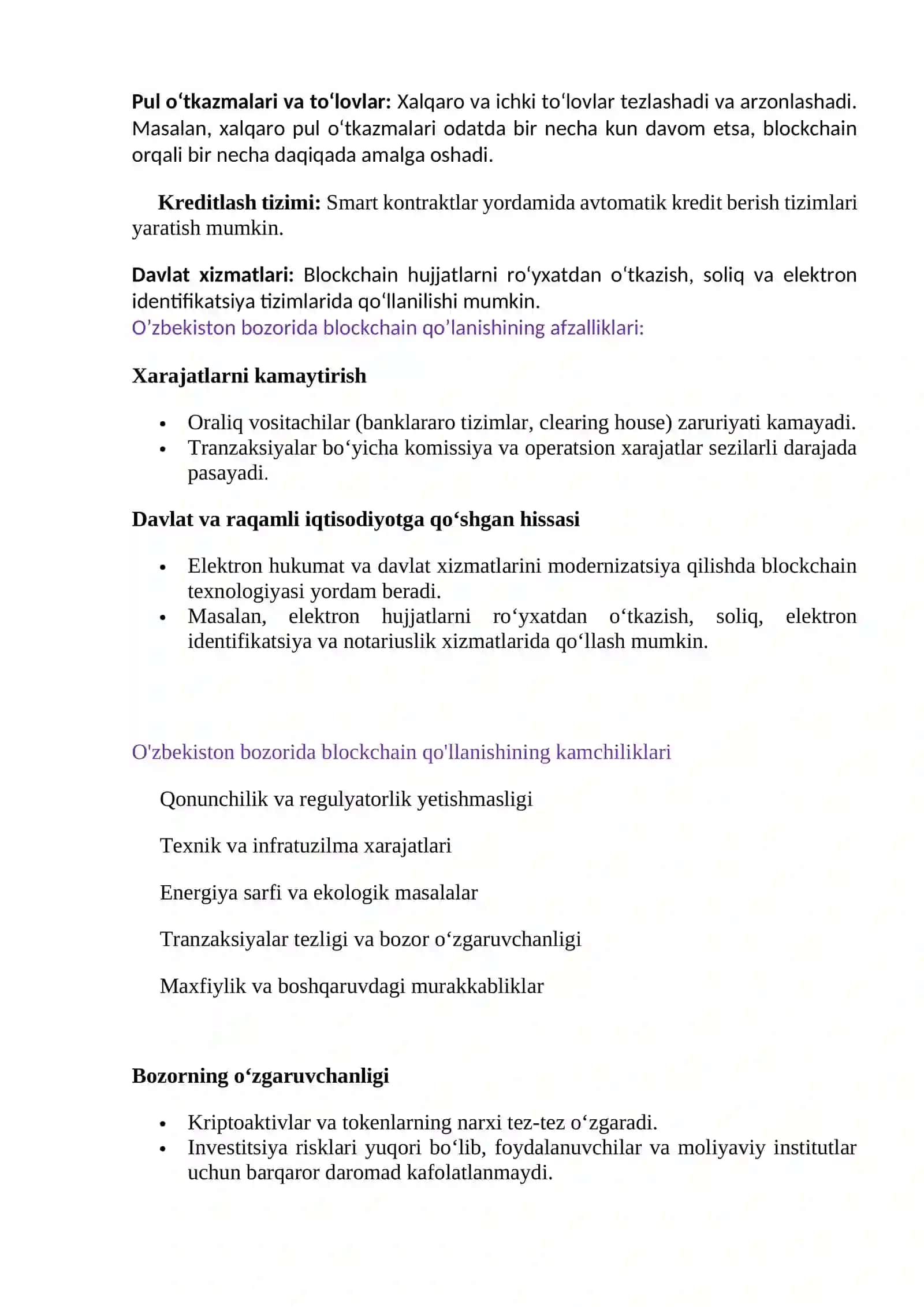 Blockchain va uning O'zbekiston bozoriga ta'siri 3