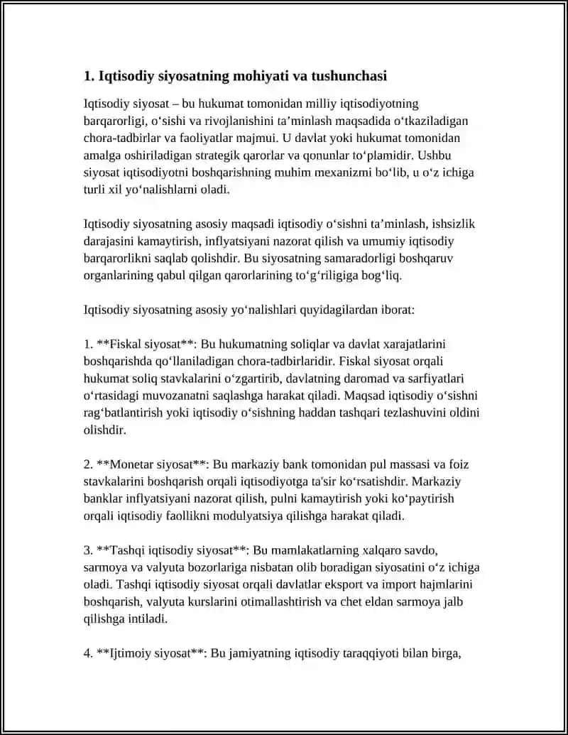 IQTISODIY SIYOSAT ASOSLARI VA TARKIBI 3