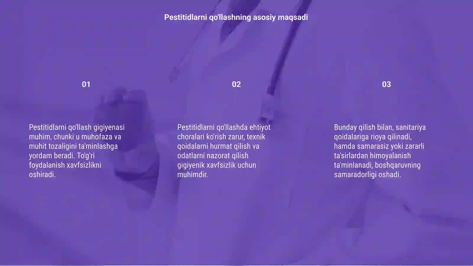 Pestitidlarni qo'llash gigiyenasi 3