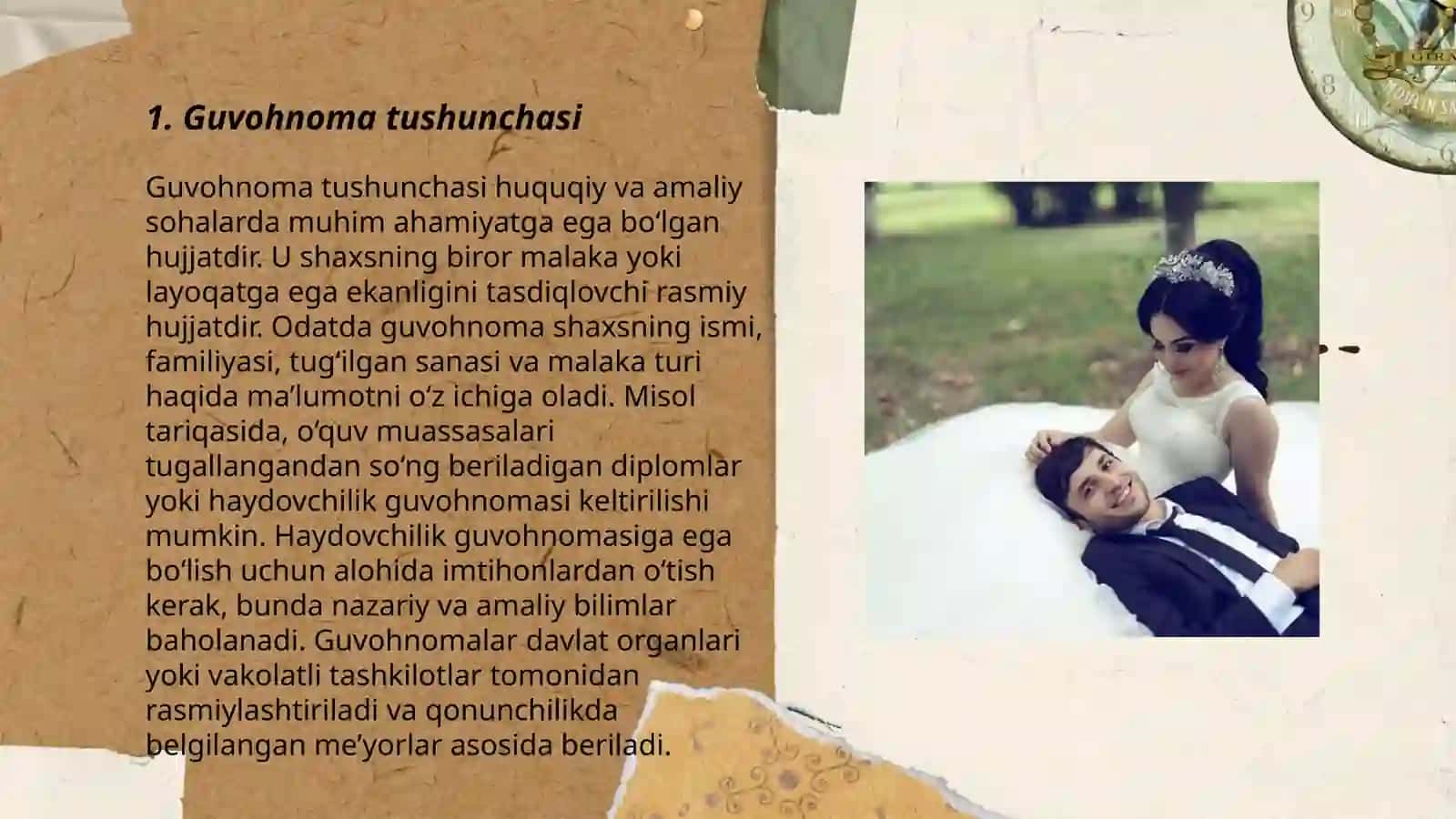Guvohnoma hamda uning zaruriy qismlari 3