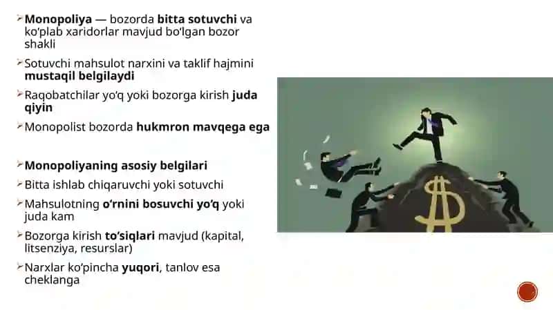 Monopoliya va Monopsoniya 3