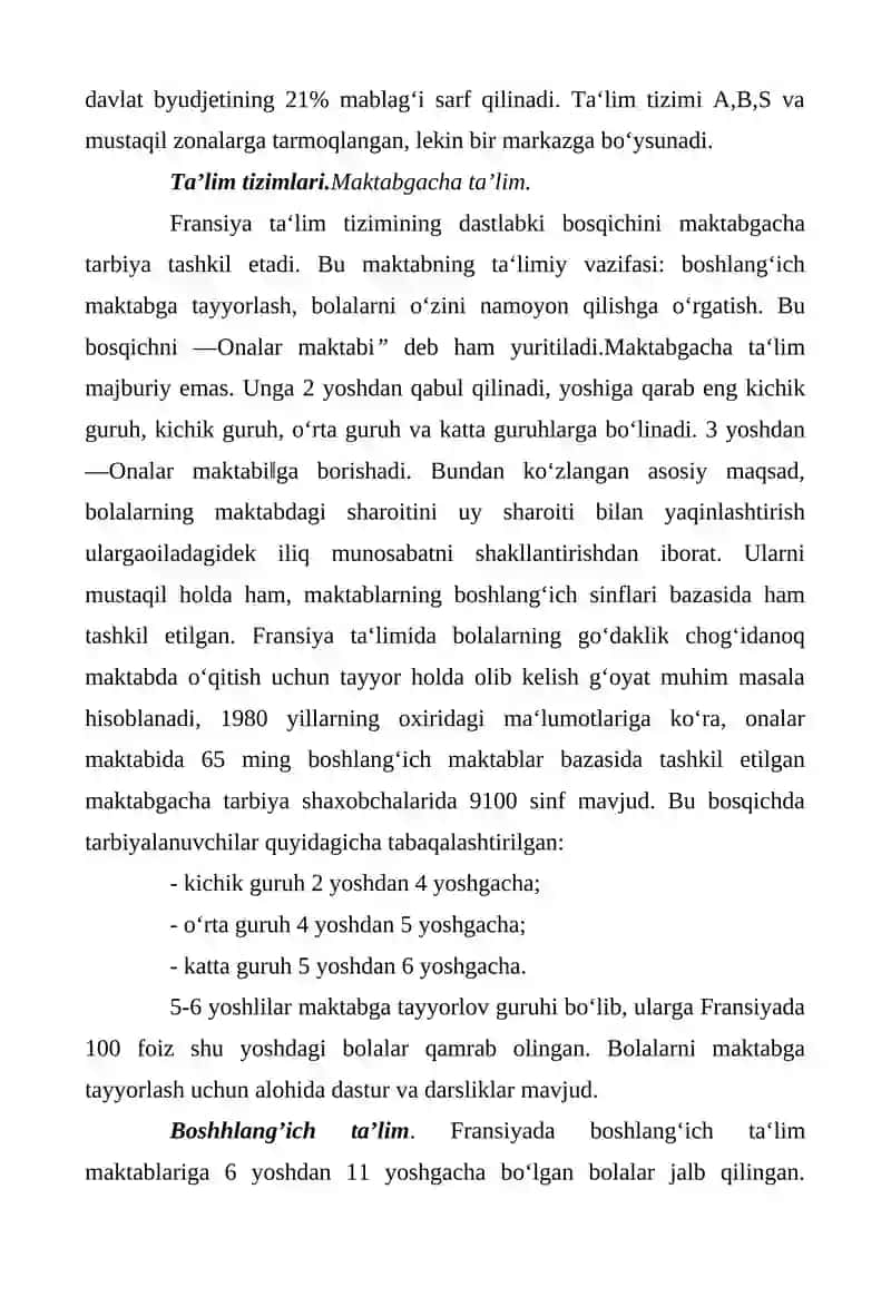 Fransiyada Ta’lim Siyosati 3