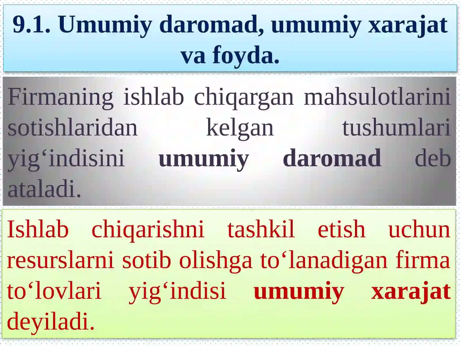 ISHLAB CHIQARISH XARAJATLARI 3