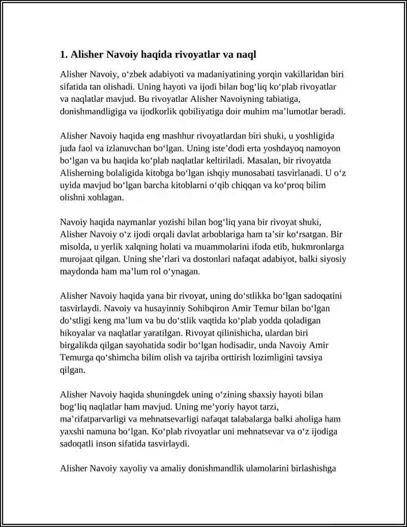 O'ZBEK ADIBLARI HAQIDAGI RIVOYATLAR VA NAQLLAR 3