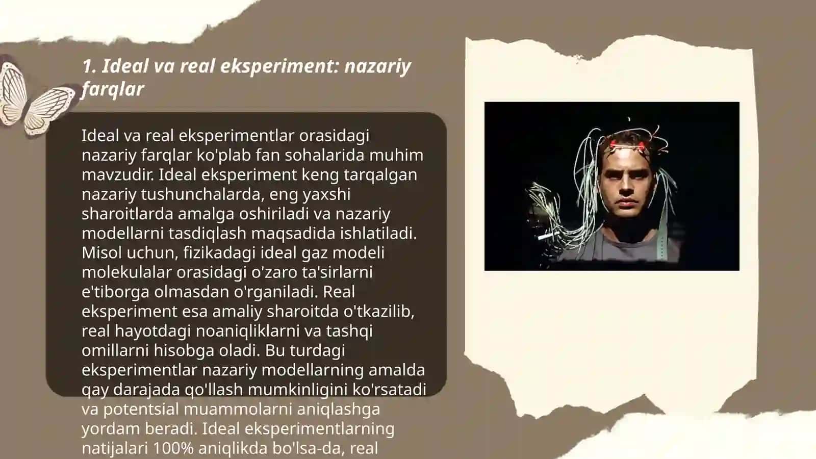 Ideal va real eksperiment 3
