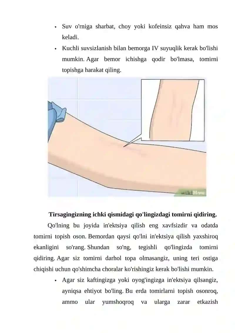 Vena ichiga ineksiya qilish texnikasi 3