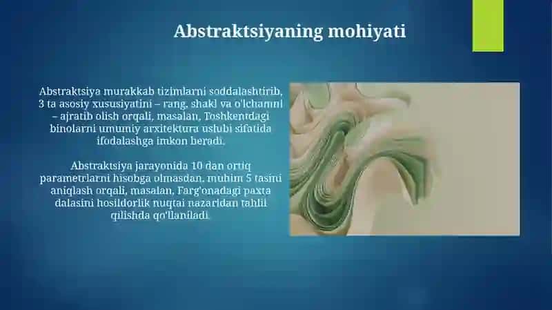 Abstaksiya va konkretizatsiya 3