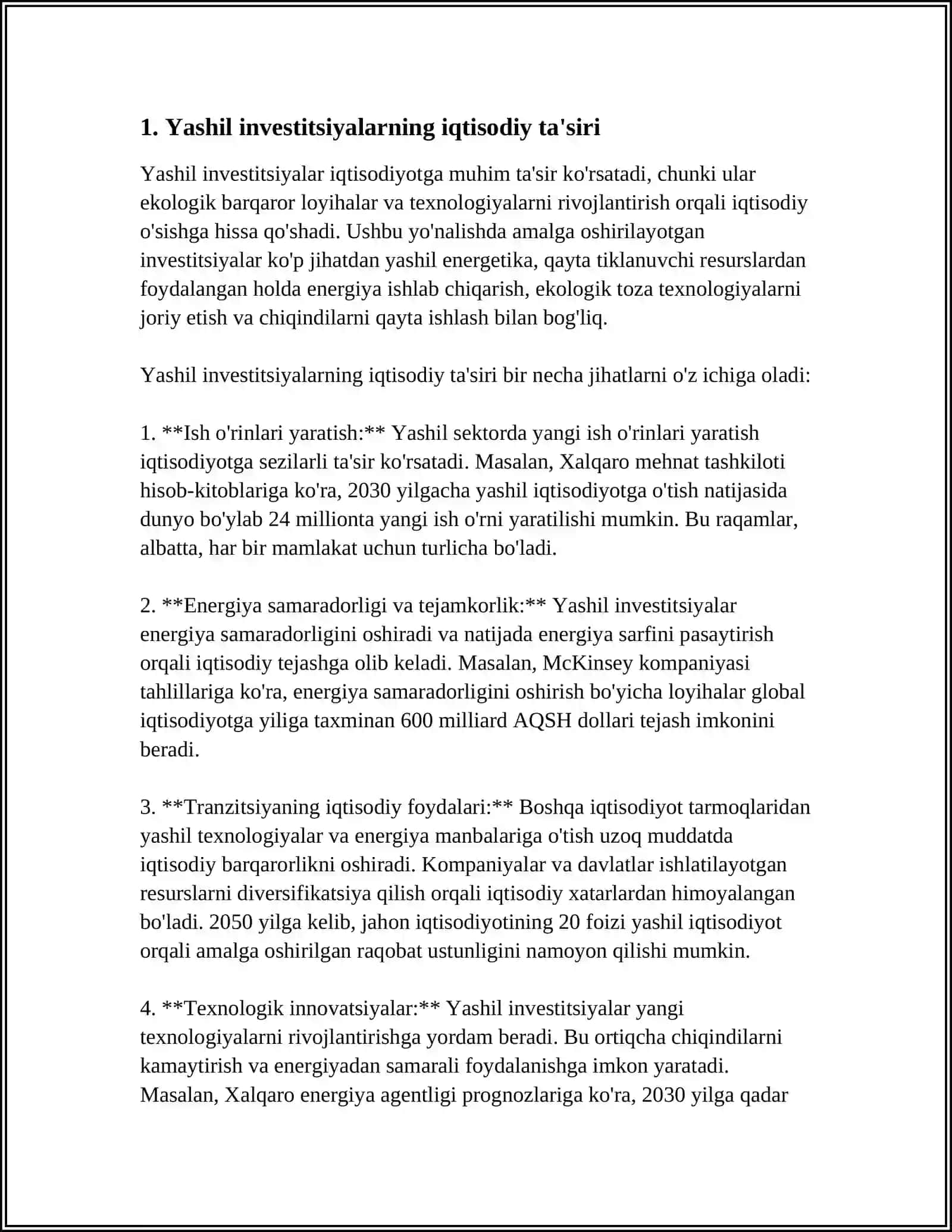 Yashil investitsiyalarning ta'siri 3