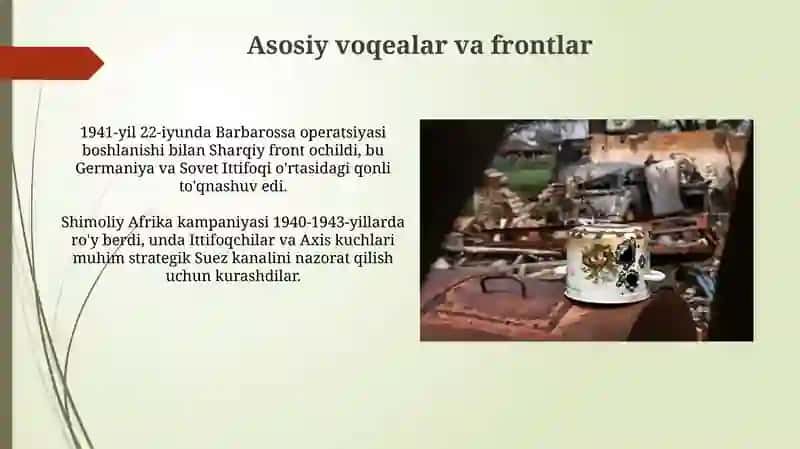 2 chi jahon urushi haqida slayd 3