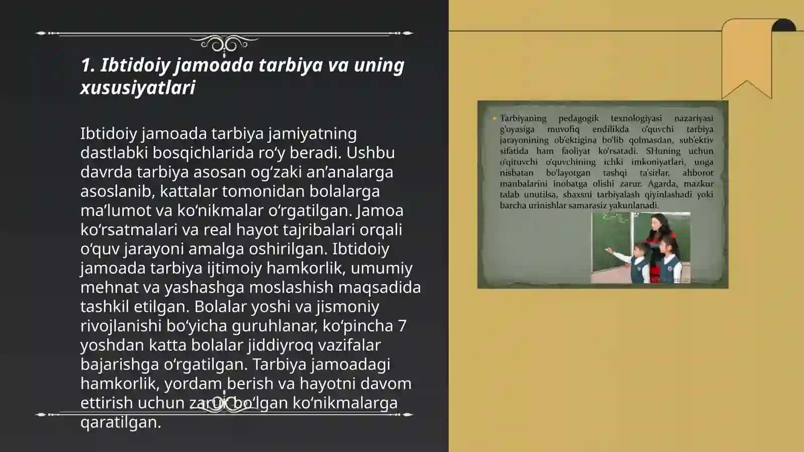 Ibtidoiy jamoada tarbiya 3
