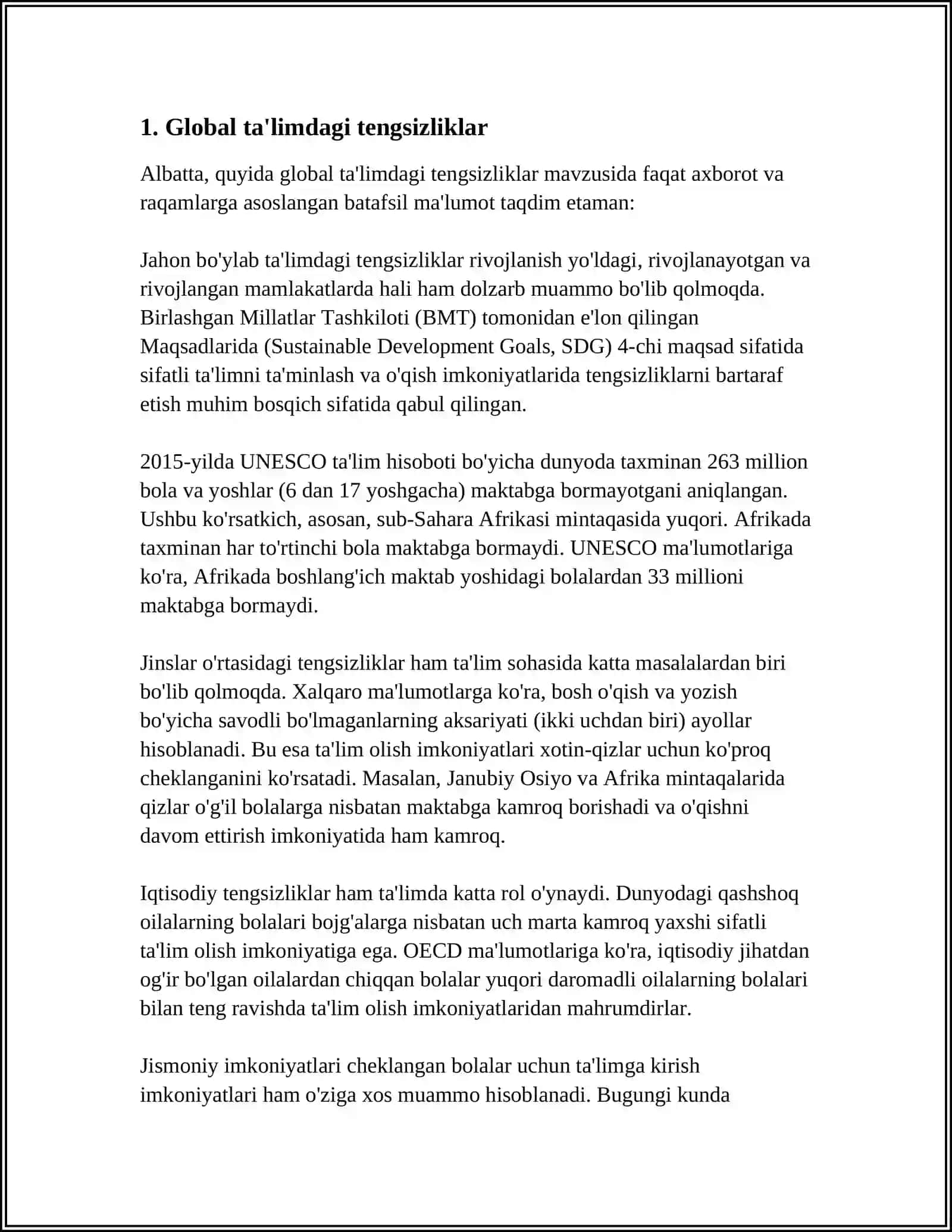 TA’LIM GLOBAL MUAMMO SIFATIDA 3