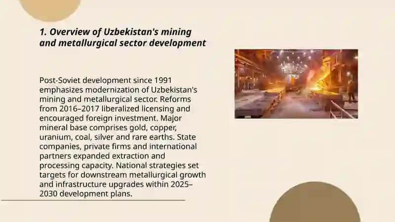 Development Mining and Metallurgy in Uzbekistan 3
