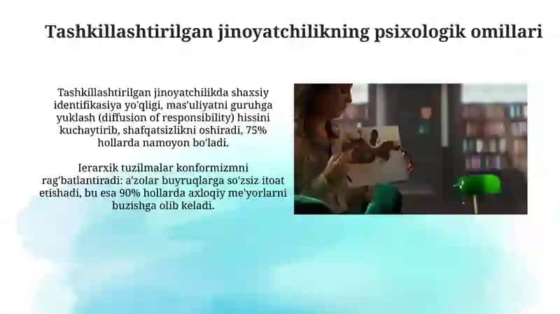 Uyushgan jinoyatchilikning psixologik omillari 3
