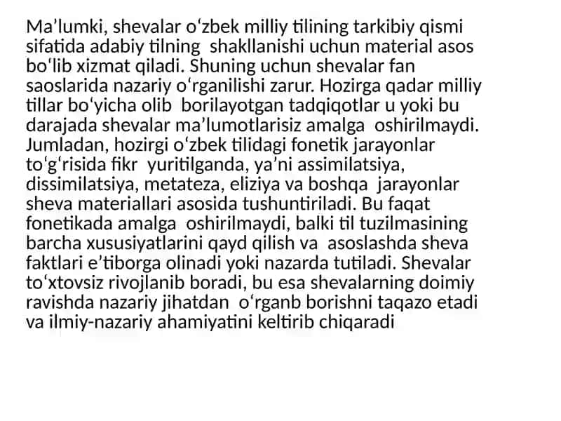 O'zbek xalq shevalarining o'rganilishi tarixi 3