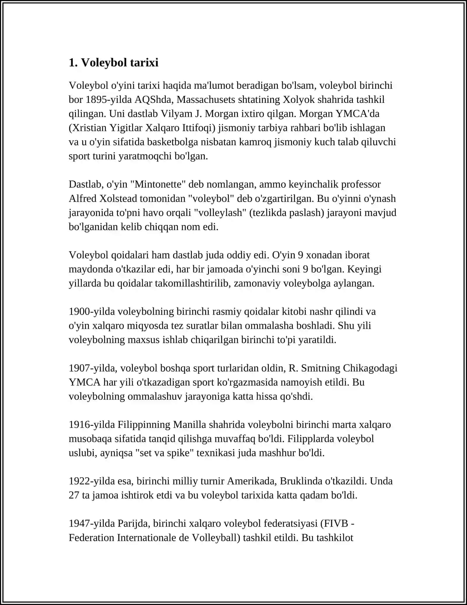 VALEYBOL HAQIDA 3