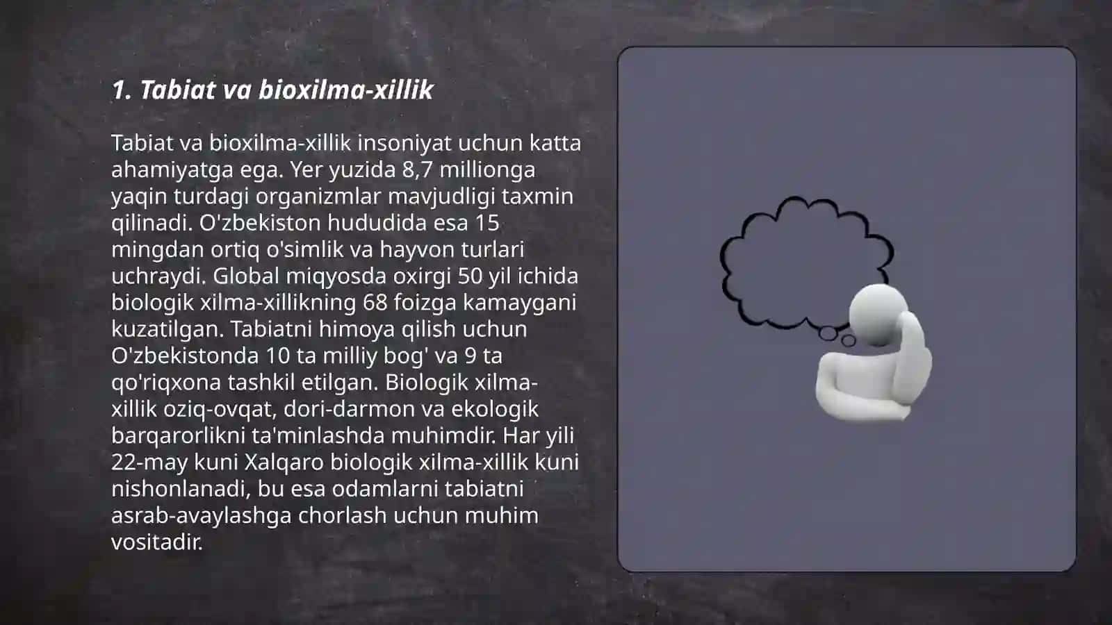 Tabiat va bioxilma-xillik 3