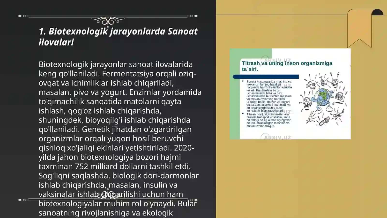 Biotexnologik Jarayonlar Sanoat Ilovalari 3