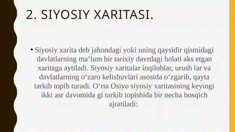 O‘RTA OSIYO AHOLISI VA SIYOSIY XARITASI 3