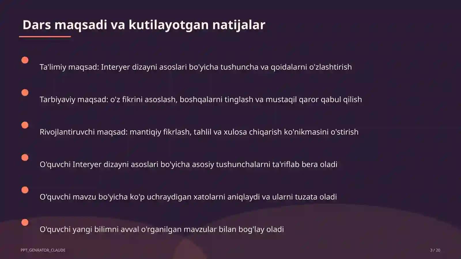 Interyer dizayni asoslari (8-sinf) 3