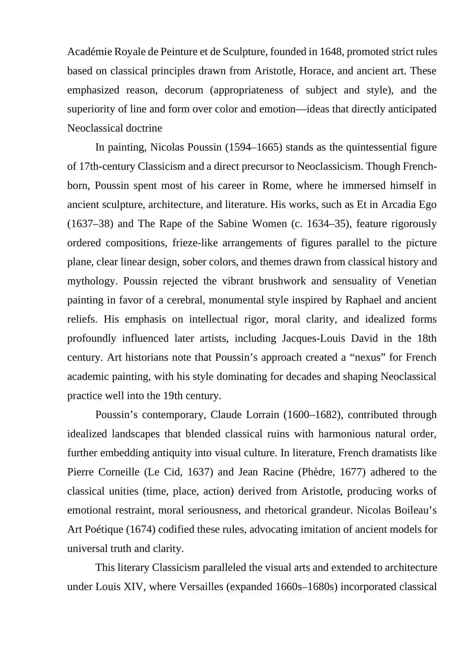 English Classicism Literature Course Work 3