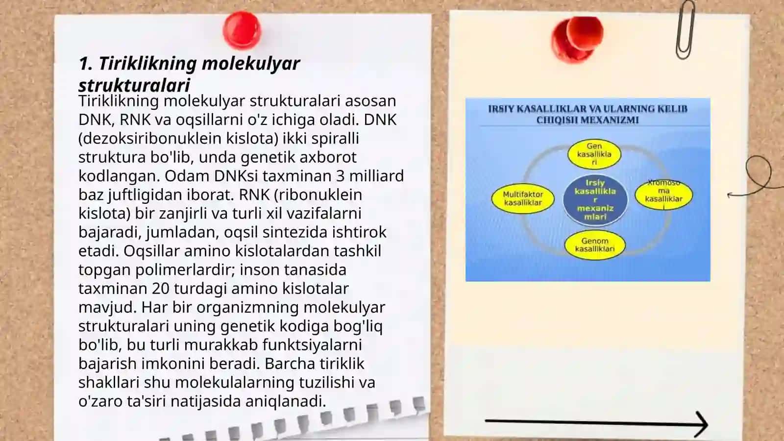Tiriklikning Molekulyar Asoslari va Nuklein Kislotalari 3