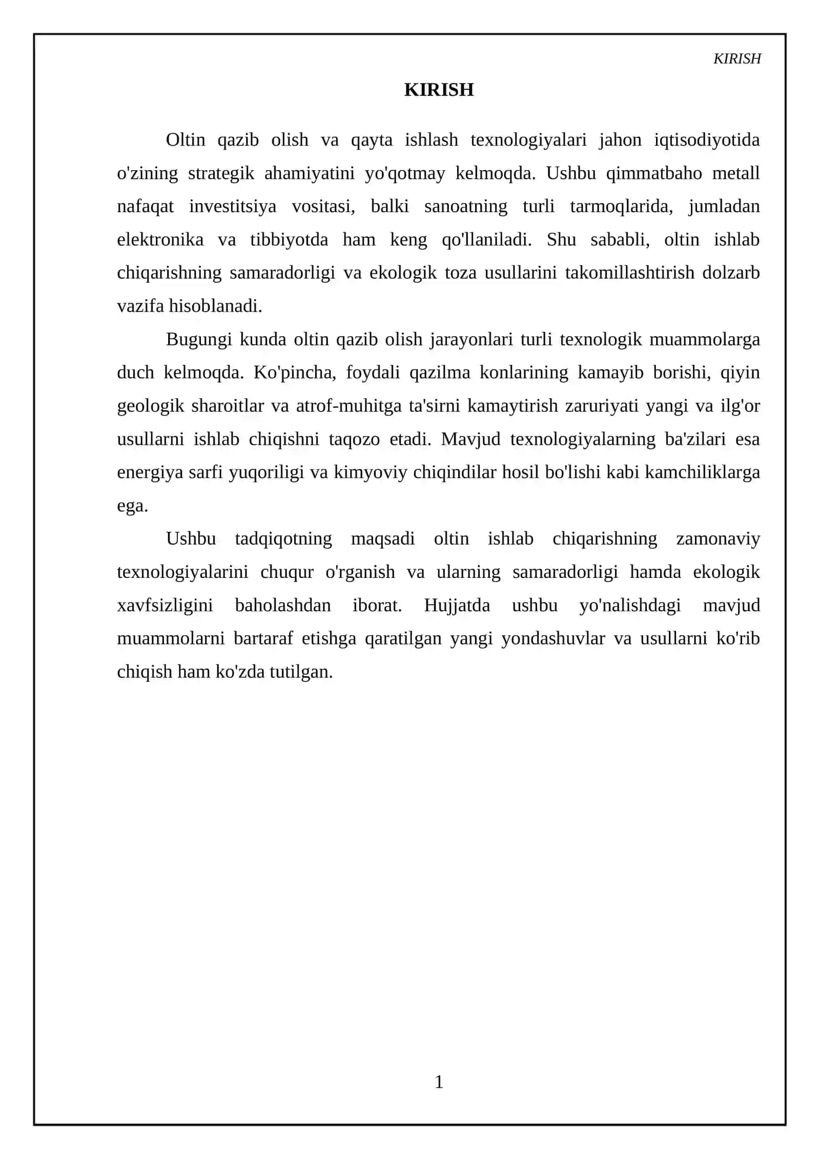 Oltin ishlab chiqarish texnologiyasi 3