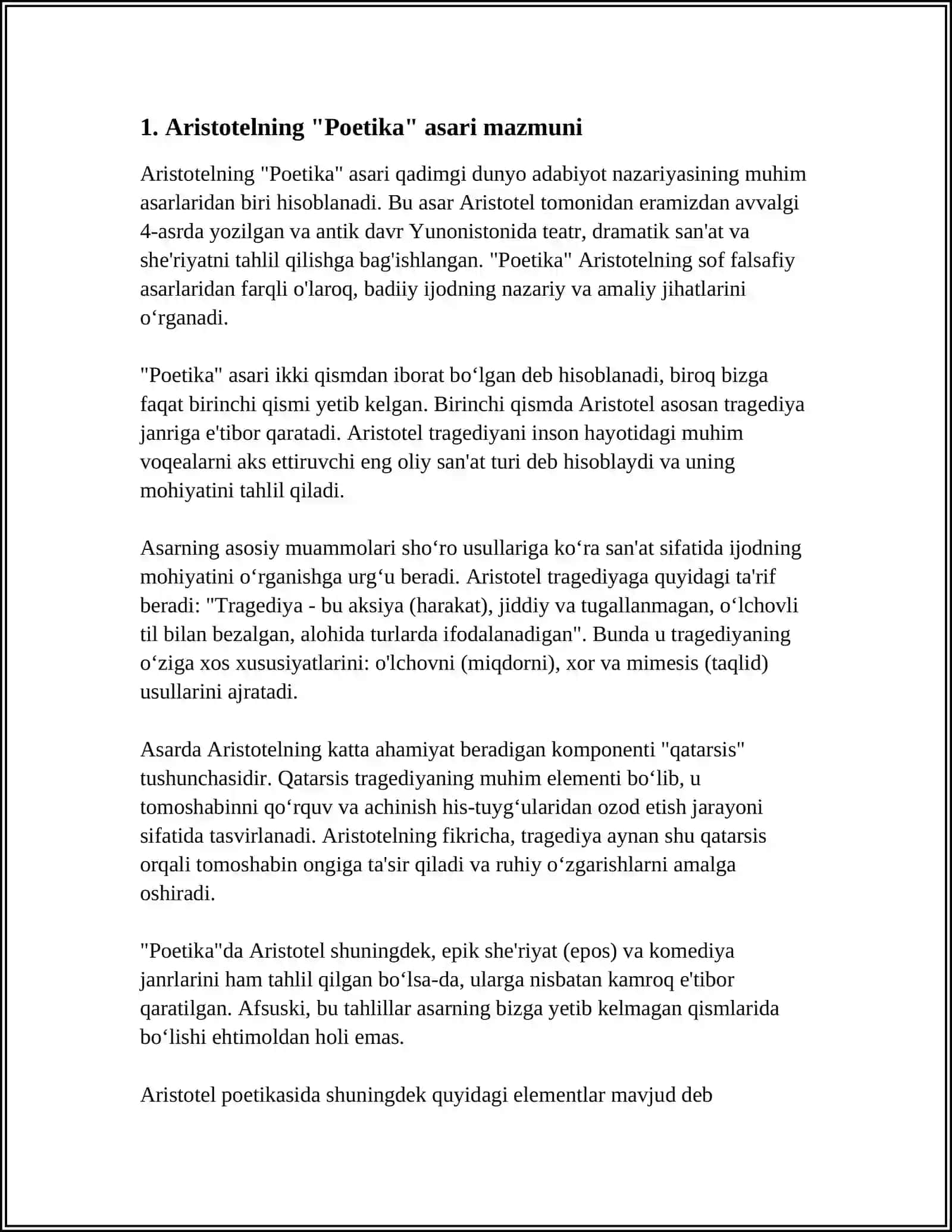 ARISTOTELNING POETIKA ASARI 3
