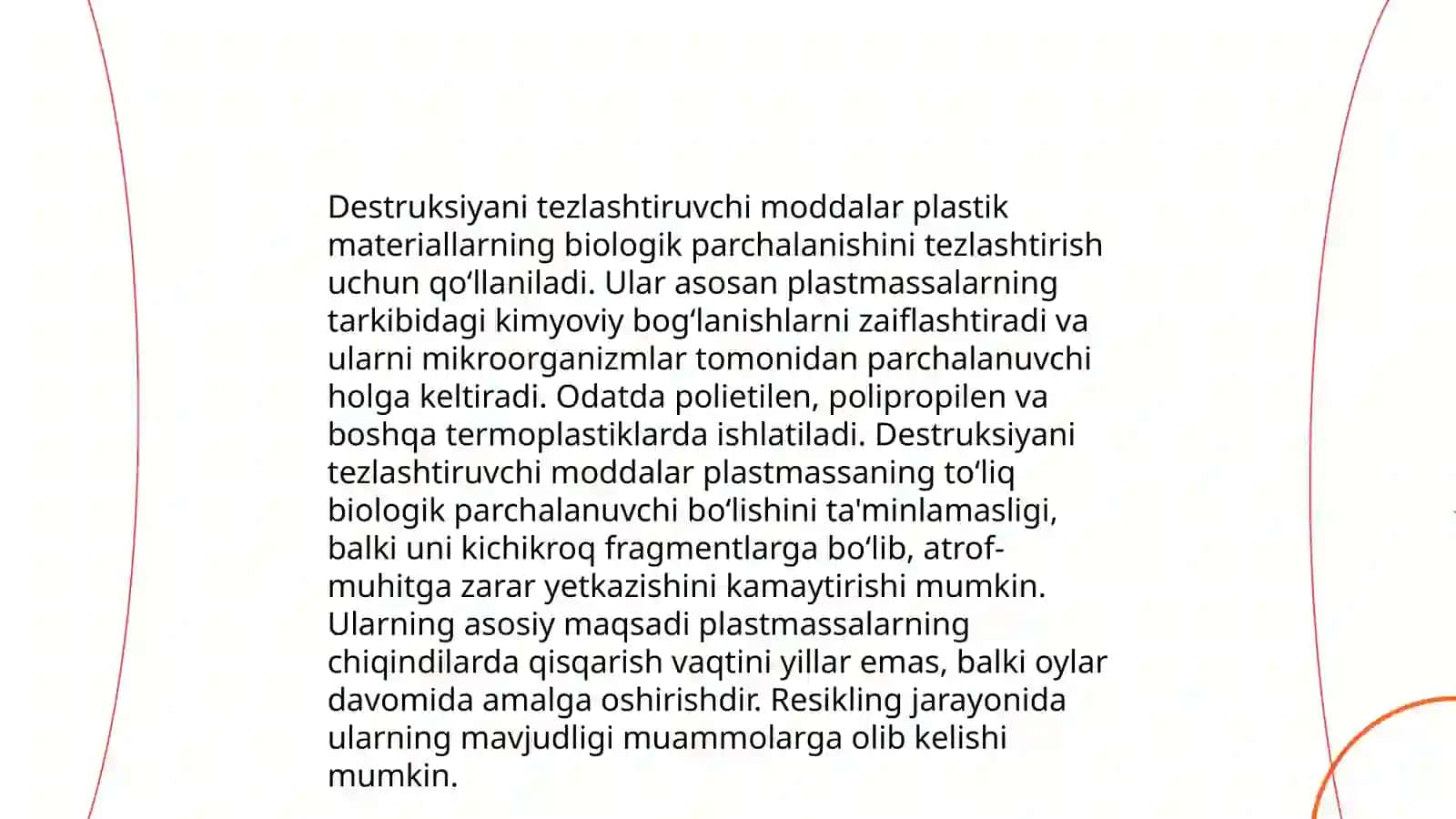 Destruksiyani tezlatuvchi va sekinlatuvchi moddalar 3
