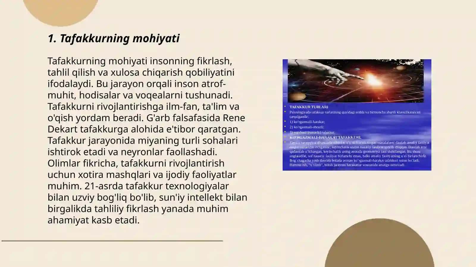 Tafakkur aperatsiyalari 3