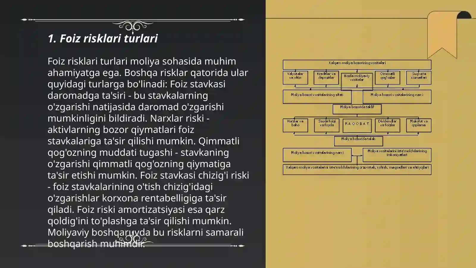 Foiz risklarining iqtisodiy mohiyati 3