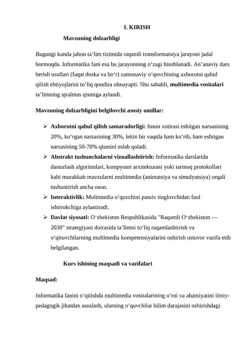 “Informatika fanini o‘qitishda multimedia vositalarining o‘rni” 3