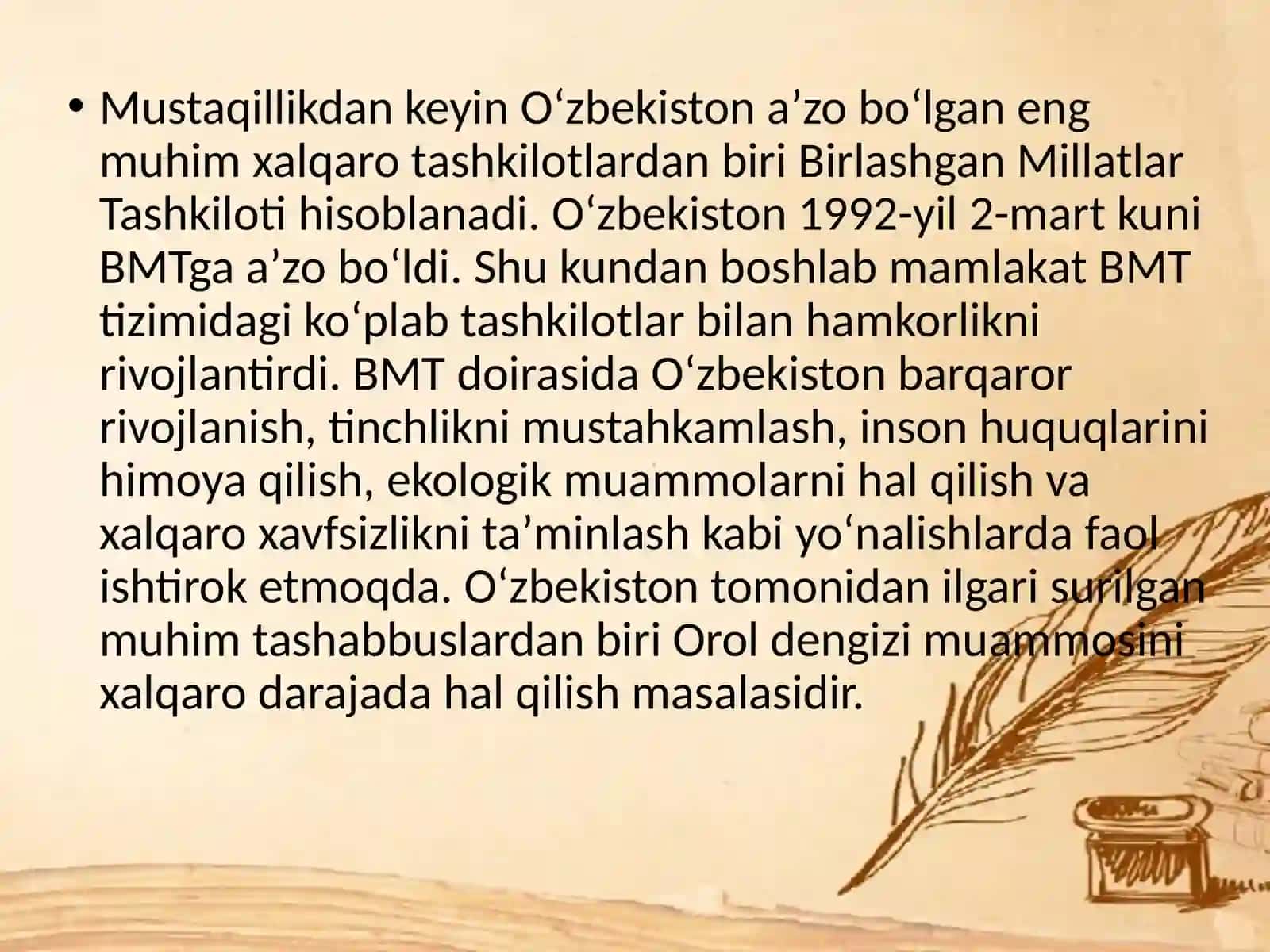 Oʻzbekiston Yevropa va Osiyo xalqlari bilan xalqaro aloqalari 3