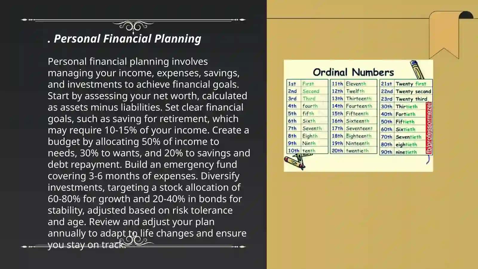 Personal Financial Planning Presentation 3