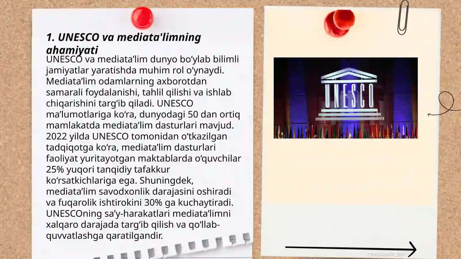 UNESCO va mediata'lim 3