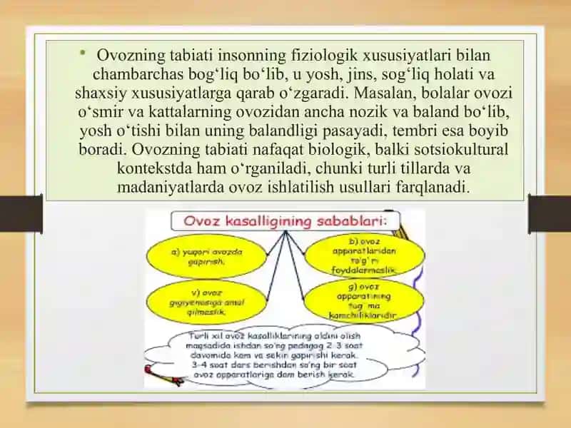 OVOZ UNING ASOSIY XARAKTERISTIKASI.OVOZNING NUTQDAGI ROLI 3