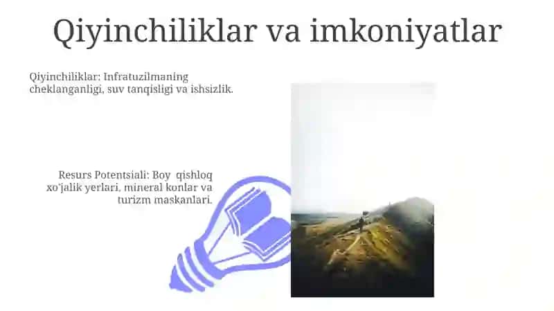 Quva tumanida resurs salohiyati va imkoniyatlari 3